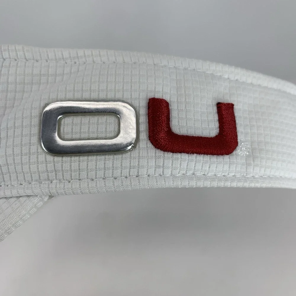 OU Oklahoma Sooners Visor Womens White Adjustable Hat Cap TOW